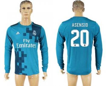 Real Madrid #20 Asensio Sec Away Long Sleeves Soccer Club Jersey