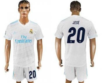 Real Madrid #20 Jese White Home Soccer Club Jersey