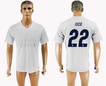 Real Madrid #22 Isco Marine Environmental Protection Home Soccer Club Jersey