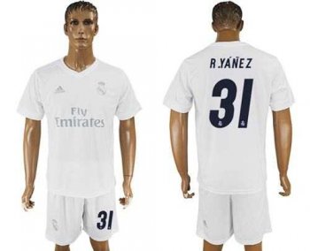 Real Madrid #31 R.Yanez Marine Environmental Protection Home Soccer Club Jersey