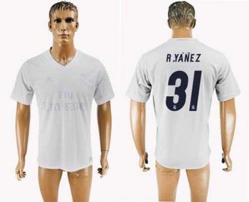 Real Madrid #31 R.Yanez Marine Environmental Protection Home Soccer Club Jersey