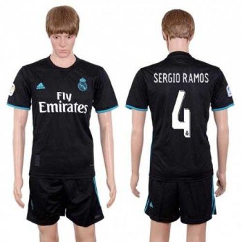 Real Madrid #4 Sergio Ramos Away Soccer Club Jersey