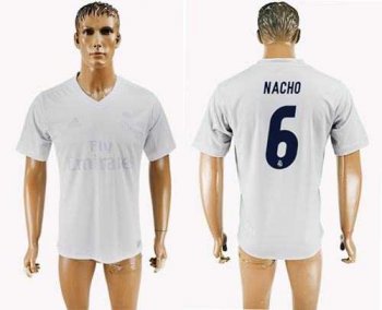 Real Madrid #6 Nacho Marine Environmental Protection Home Soccer Club Jersey