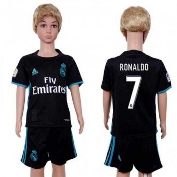 Real Madrid #7 Ronaldo Away Kid Soccer Club Jersey