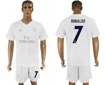 Real Madrid #7 Ronaldo Marine Environmental Protection Home Soccer Club Jersey