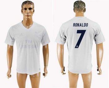 Real Madrid #7 Ronaldo Marine Environmental Protection Home Soccer Club Jersey