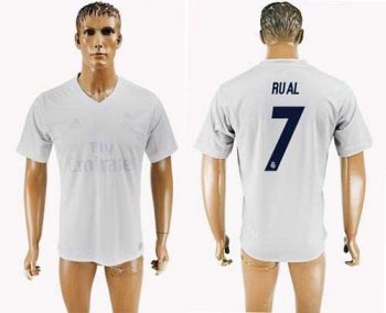 Real Madrid #7 Rual Marine Environmental Protection Home Soccer Club Jersey