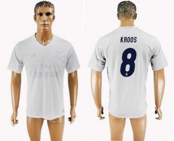 Real Madrid #8 Kroos Marine Environmental Protection Home Soccer Club Jersey