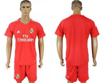 Real Madrid Blank Red Goalkeeper Soccer Club Jersey