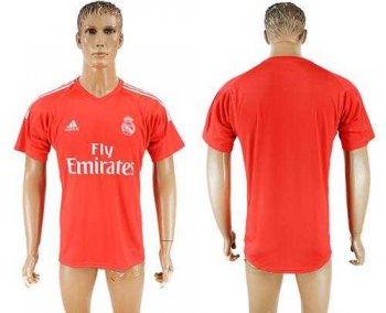 Real Madrid Blank Red Goalkeeper Soccer Club Jersey