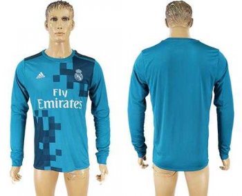 Real Madrid Blank Sec Away Long Sleeves Soccer Club Jersey