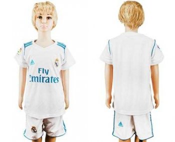 Real Madrid Blank White Home Kid Soccer Club Jersey