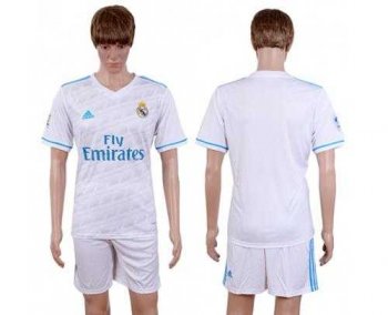 Real Madrid Blank White Home Soccer Club Jersey