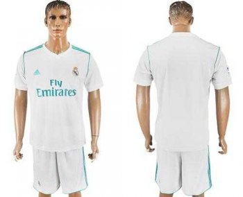 Real Madrid Blank White Home Soccer Club Jersey