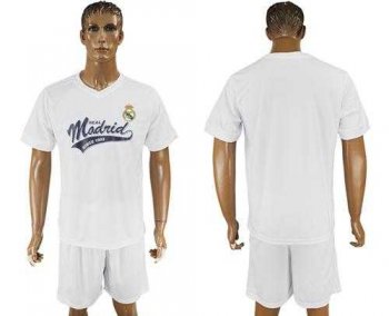 Real Madrid Blank White Soccer Club T-Shirt_1