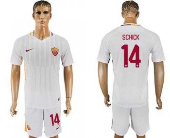 Roma #14 Schick Away Soccer Club Jersey