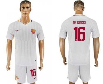 Roma #16 De Rossi Away Soccer Club Jersey