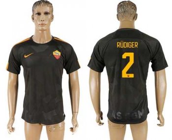 Roma #2 Rudiger Sec Away Soccer Club Jersey