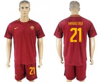 Roma #21 Mario Rui Red Home Soccer Club Jersey