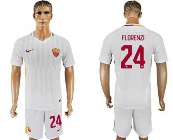 Roma #24 Florenzi Away Soccer Club Jersey