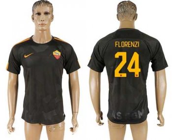 Roma #24 Florenzi Sec Away Soccer Club Jersey