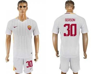 Roma #30 Gerson Away Soccer Club Jersey