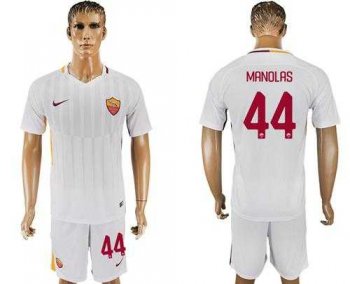 Roma #44 Manolas Away Soccer Club Jersey