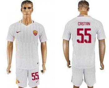 Roma #55 Castan Away Soccer Club Jersey