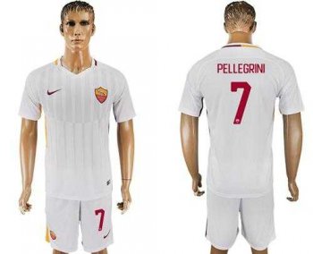 Roma #7 Pellegrini Away Soccer Club Jersey