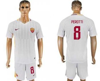 Roma #8 Perotti Away Soccer Club Jersey