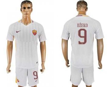 Roma #9 Dzeko Away Soccer Club Jersey