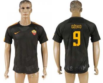 Roma #9 Dzeko Sec Away Soccer Club Jersey