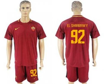 Roma #92 EL Shaarawy Red Home Soccer Club Jersey