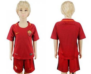 Roma Blank Home Kid Soccer Club Jersey