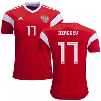 Russia #17 Dzagoev Home Soccer Country Jersey