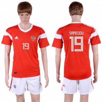 Russia #19 Samedov Home Soccer Country Jersey