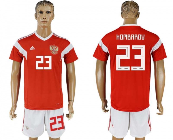 Russia #23 KOMBAROV Home 2018 FIFA World Cup Soccer Jersey