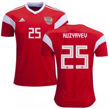 Russia #25 Kuzyayev Home Soccer Country Jersey