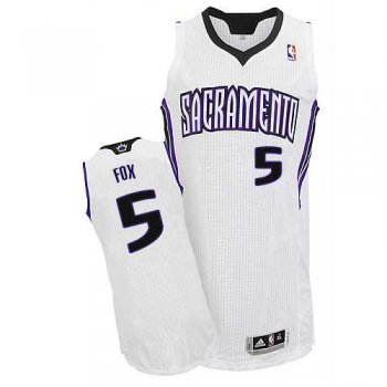 Sacramento Kings #5 De'Aaron Fox White Home Stitched NBA Jersey