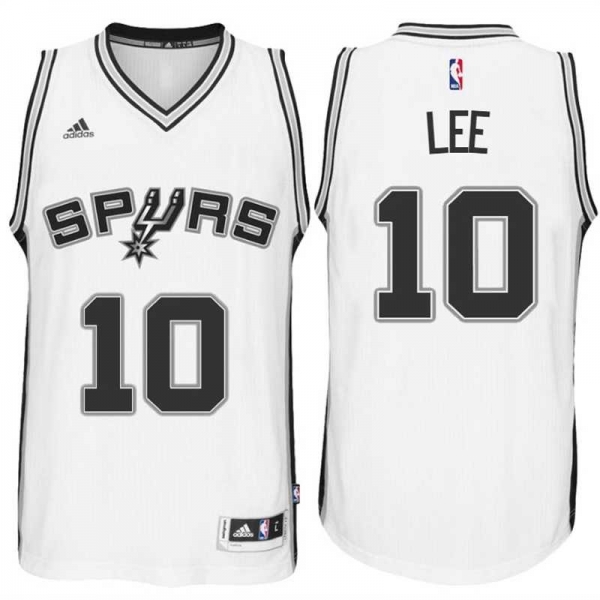 San Antonio Spurs #10 David Lee New Swingman Home White Jersey