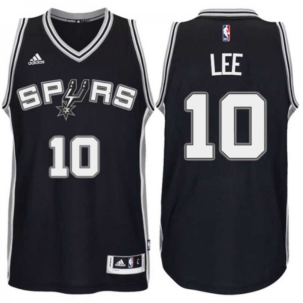 San Antonio Spurs #10 David Lee New Swingman Road Black Jersey