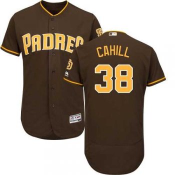 San Diego Padres #38 Trevor Cahill Brown Flexbase Authentic Collection Stitched MLB Jersey