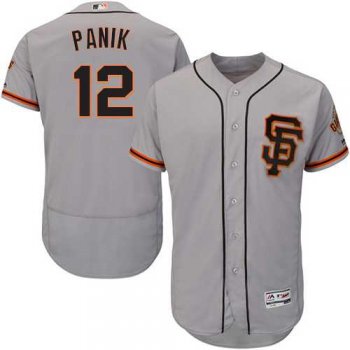 San Francisco Giants #12 Joe Panik Grey Flexbase Authentic Collection Road 2 Stitched MLB Jersey