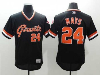 San Francisco Giants #24 Willie Mays Black Flexbase Authentic Collection Cooperstown Stitched Baseball Jersey