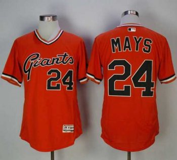 San Francisco Giants #24 Willie Mays Orange Flexbase Authentic Collection Cooperstown Stitched MLB