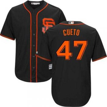 San Francisco Giants #47 Johnny Cueto Black New Cool Base Alternate Stitched MLB Jersey