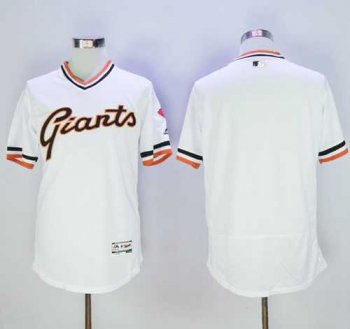 San Francisco Giants Blank White Flexbase Authentic Collection Cooperstown Stitched Baseball Jersey