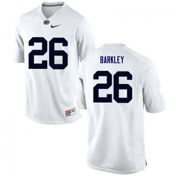 Men Penn State Nittany Lions #26 Saquon Barkley College Football White Jerseys