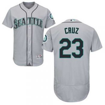 Seattle Mariners #23 Nelson Cruz Grey Flexbase Authentic Collection Stitched MLB Jersey