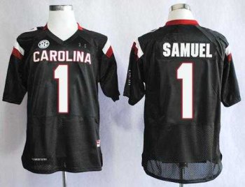 South Carolina Fighting Gamecocks #1 Deebo Samuel Black SEC Patch Stitched NCAA